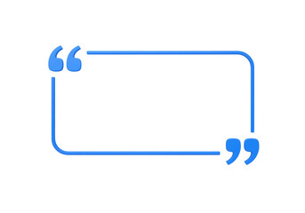 Isolated Blue Quote Box
