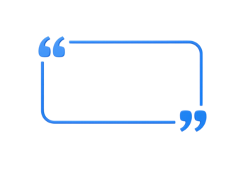 Isolated Blue Quote Box