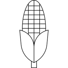 Corn single vector icon illustration