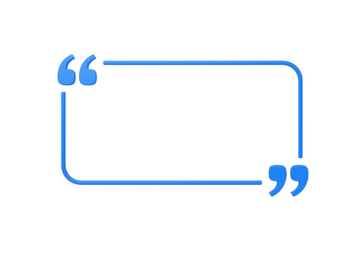 Isolated Blue Quote Box