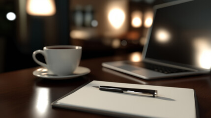 Professional Business Office Desk with Clean Workspace