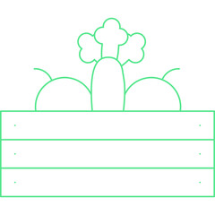 Harvested Vegetable single vector icon illustration