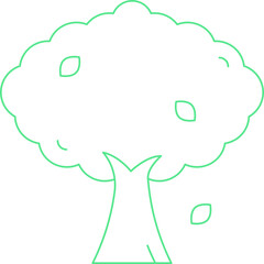 Tree single vector icon illustration