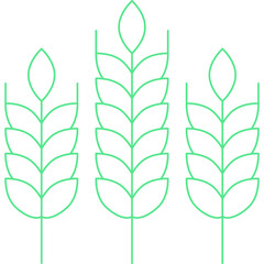 Wheat single vector icon illustration