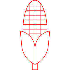 Corn single vector icon illustration