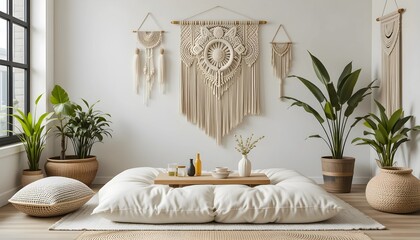 Modern Bohemian-Inspired Interior with Natural Textures