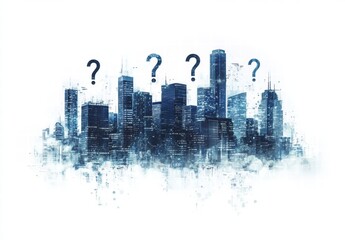 Obraz premium abstract city skyline