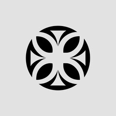 black and white flower