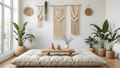 Modern Bohemian-Inspired Interior with Natural Textures