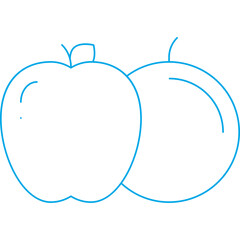 Fruits single vector icon illustration