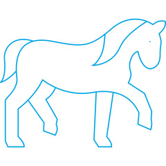 Horse single vector icon illustration