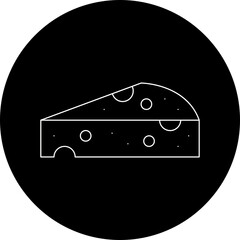 Cheese single vector icon illustration