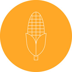 Corn single vector icon illustration
