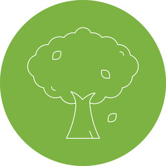 Tree single vector icon illustration