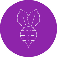 Beet single vector icon illustration