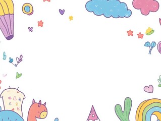 Children’s Storybook Theme with Clouds and Playful Designs