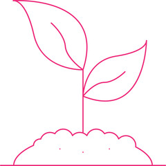 Sprouts single vector icon illustration