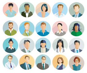eine Gruppe von Personen Portrait- illustration..eps