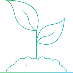 Sprouts single vector icon illustration