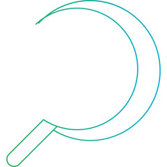 Sickle single vector icon illustration