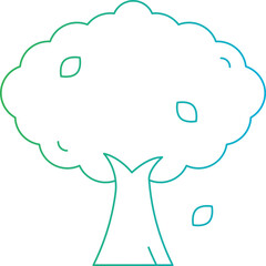 Tree single vector icon illustration