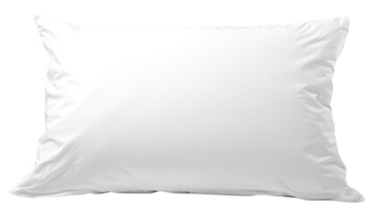 Obraz premium Close-up of a clean white pillow isolated on transparent background