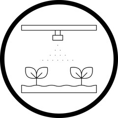 Irrigation single vector icon illustration