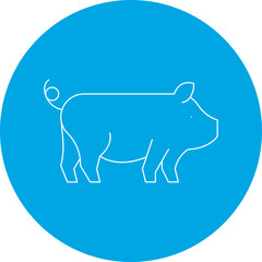 Farm Animal single vector icon illustration