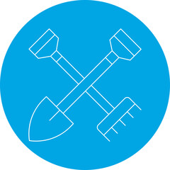 Farming Tools single vector icon illustration