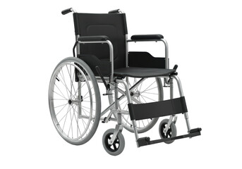 Fototapeta premium Isolated Modern Silver Wheelchair - Mobility Aid