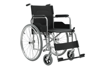 Isolated Modern Silver Wheelchair - Mobility Aid