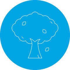 Tree single vector icon illustration