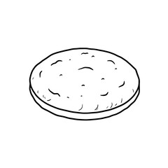 Artisanal Bread Loaf: A simple, line art illustration of a freshly baked bread loaf, evoking the warmth and comfort of homemade goods, perfect for food-related projects.