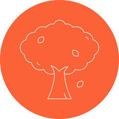 Tree single vector icon illustration