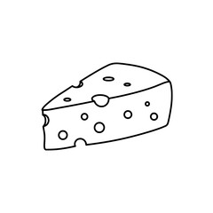 Cheese Delight: A simple and delicious cheese wedge, perfect for showcasing the classic treat. 