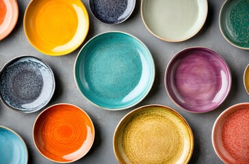 watercolor plates on the table