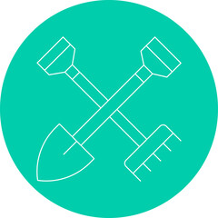 Farming Tools single vector icon illustration