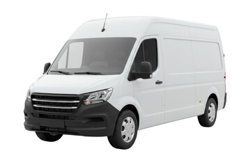 Isolated Commercial Van for Delivery Services