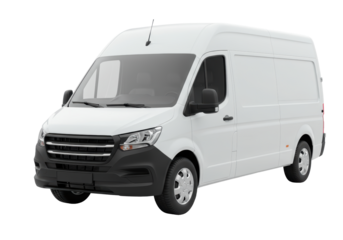 Isolated Commercial Van for Delivery Services
