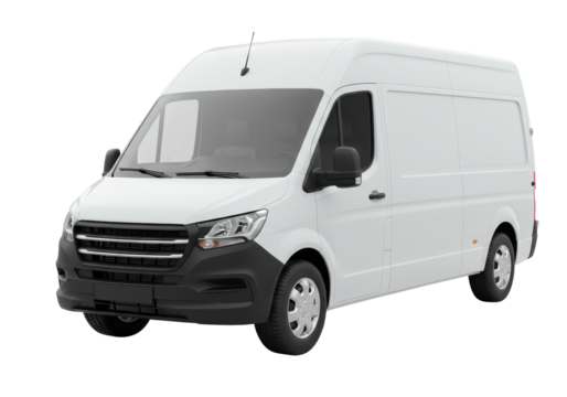 Isolated Commercial Van for Delivery Services