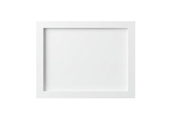 Isolated White Empty Frame for Photo or Artwork
