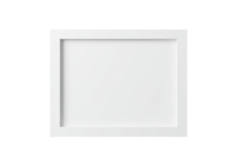 Isolated White Empty Frame for Photo or Artwork