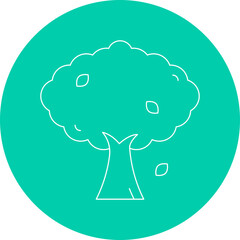 Tree single vector icon illustration