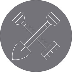 Farming Tools single vector icon illustration