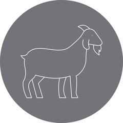 Goat single vector icon illustration