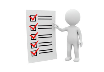 Isolated Check List with a Character