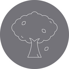 Tree single vector icon illustration