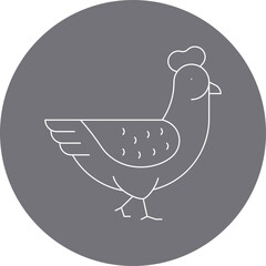 Chicken single vector icon illustration