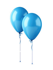 red balloon 3d render on transparent background