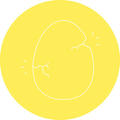 Hatched Egg single vector icon illustration